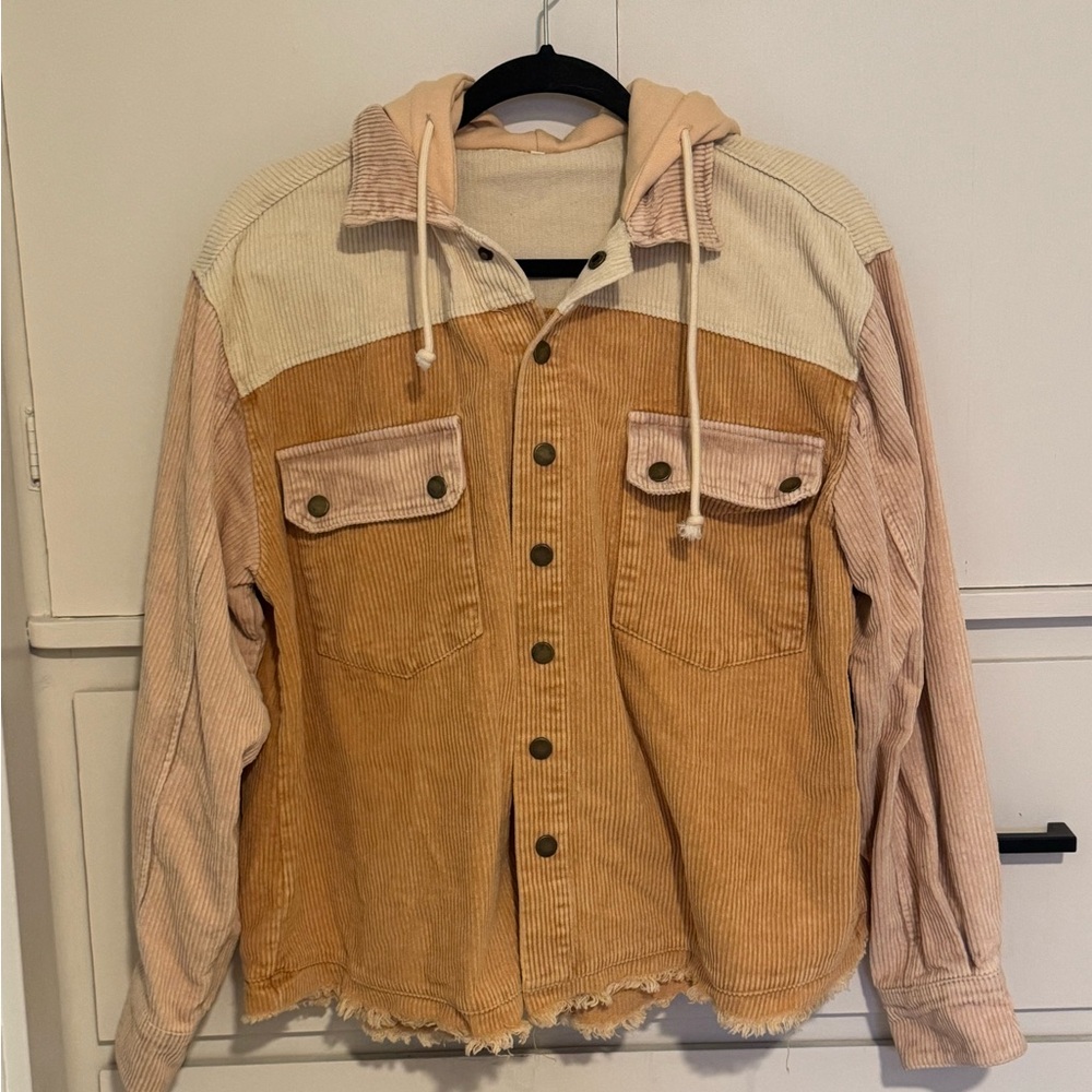 Corduroy Jacket with Hood